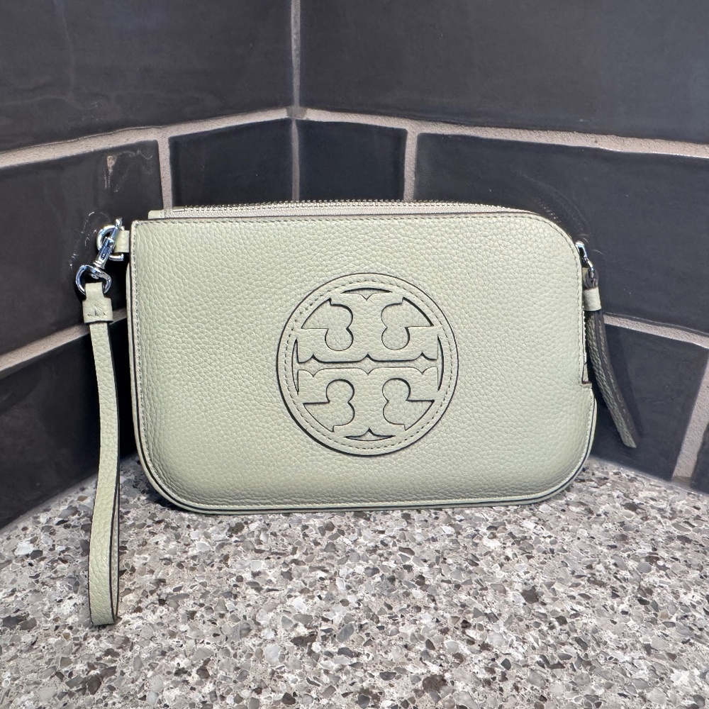 Tory Burch Sage Green Wristlet